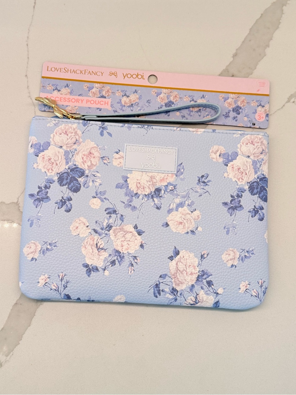 💙 LoveShackFancy x Target - Flat Zip Pencil Case - Whisper Blue